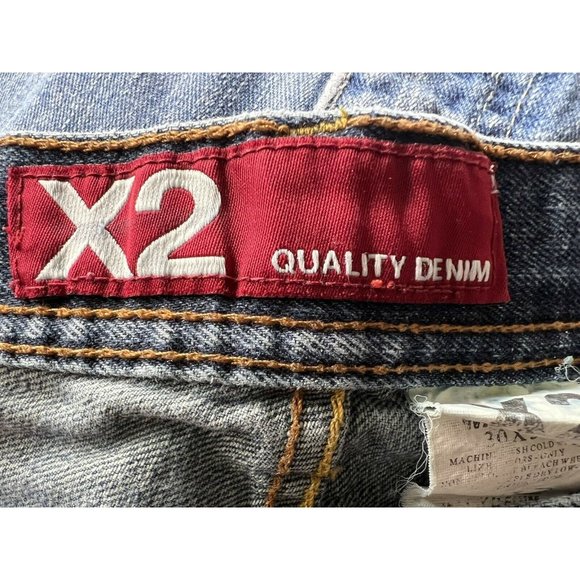 X2 Blue Jeans Mens Size 30 x 34 Relaxed Straight Leg Medium Wash - Picture 8 of 11